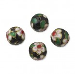 Zdjęcie - Kulka cloisonne czarna 18mm